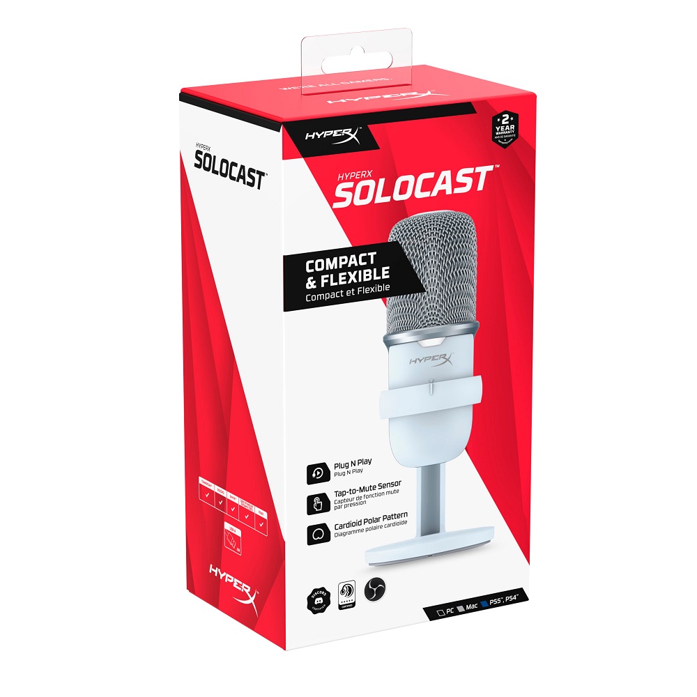 Imagen de HYPERX MICROFONO SOLOCAST USB WHITE 519T2AA