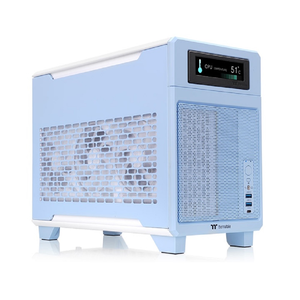 Imagen de THERMALTAKE GABINETE TR100 MINI TOWER BLUE CA-11A-00SFNN-00