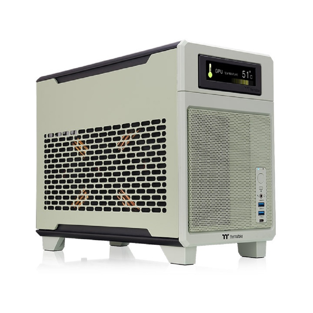 Imagen de THERMALTAKE GABINETE TR100 MINI TOWER MATCHA GREEN CA-11A-00