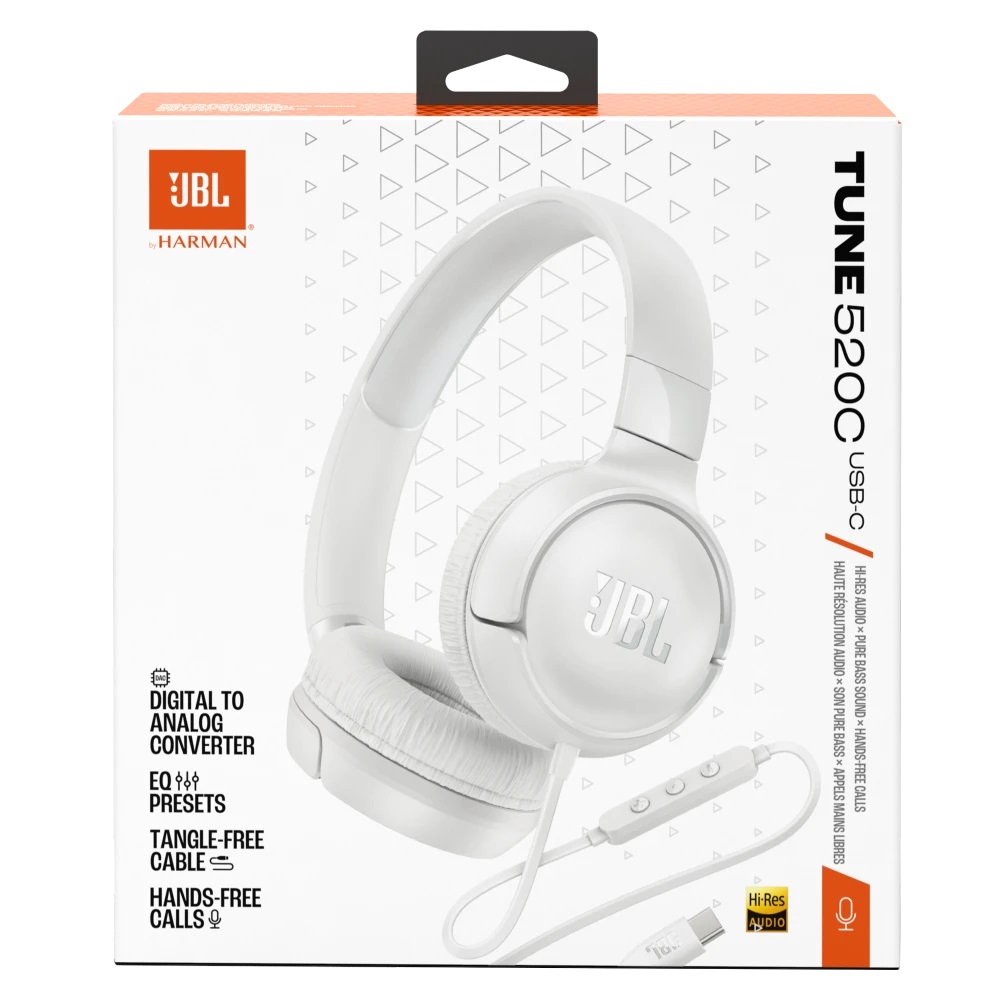 Imagen de JBL VINCHA TUNE 520C WHITE JBLT520CWHTAM