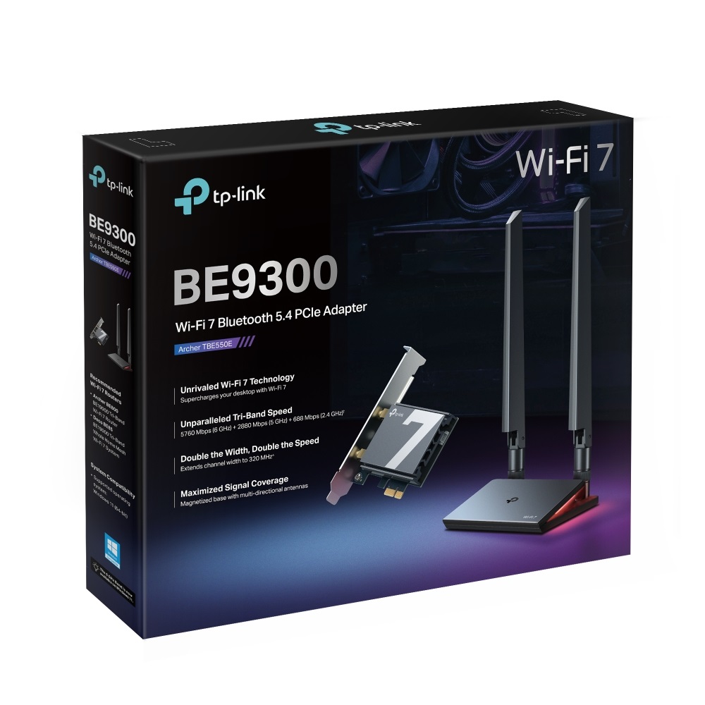 Imagen de TP-LINK ADAPTADOR PCI E BE9300 WI-FI 7 TBE550E