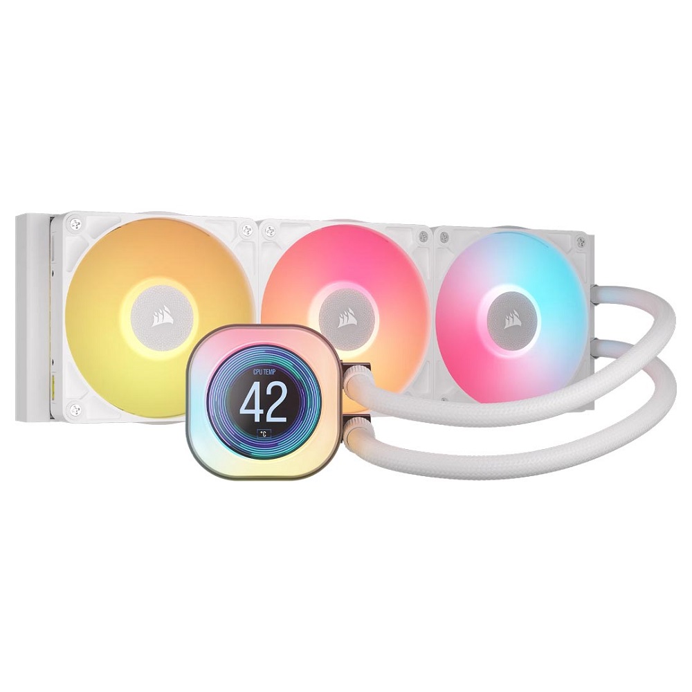 Imagen de CORSAIR COOLER CPU iCUE LINK TITAN 360 RX LCD WH CW-9061026-