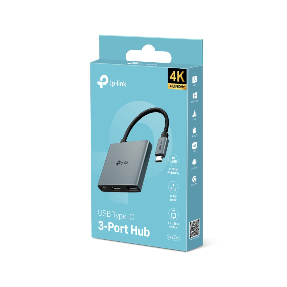 Imagen de TP-LINK HUB UH3020C USB C A 3 PUERTOS HDMI/USB-USB-C