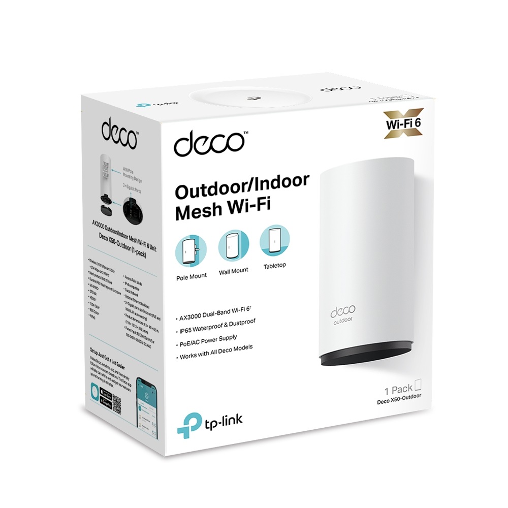 Imagen de TP-LINK DECO X50-OUTDOOR MESH AX3000 WIFI 6 (1PK)