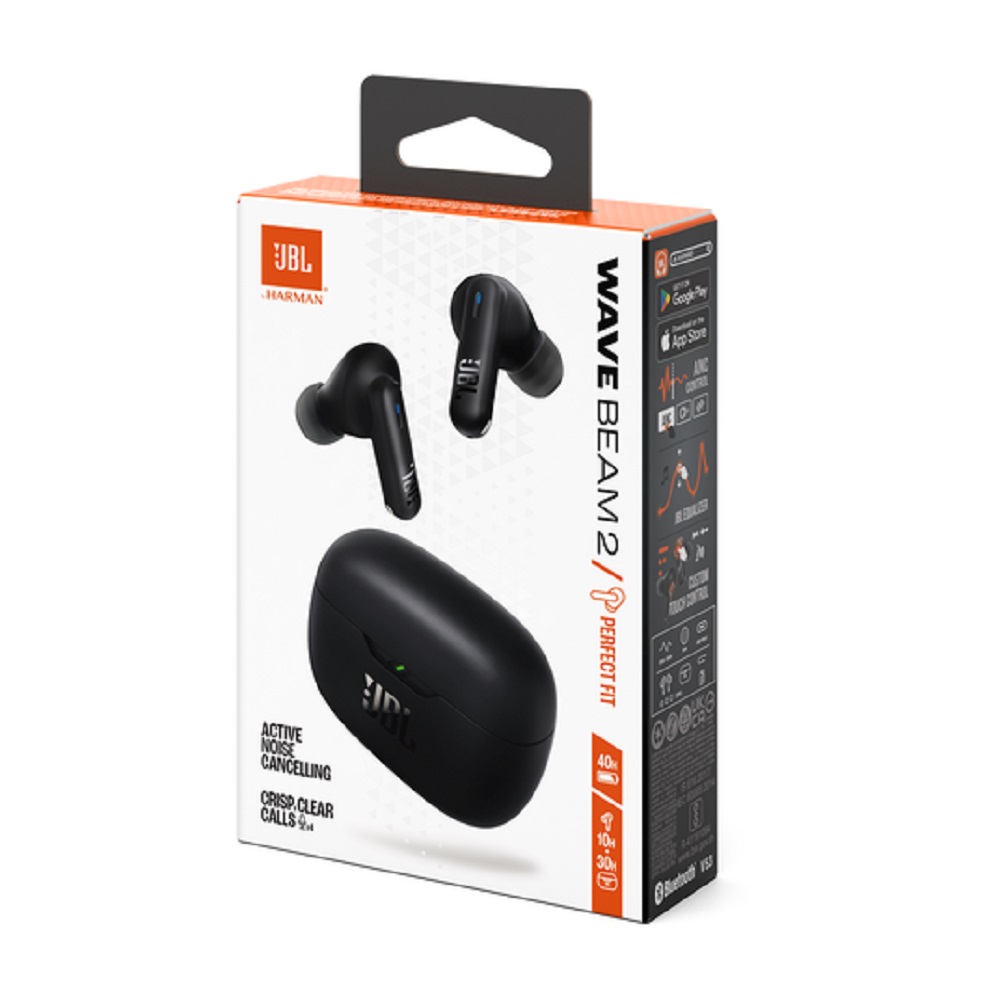 Imagen de JBL AURICULAR WAVE BEAM 2 BLACK JBLWBEAM2BLK