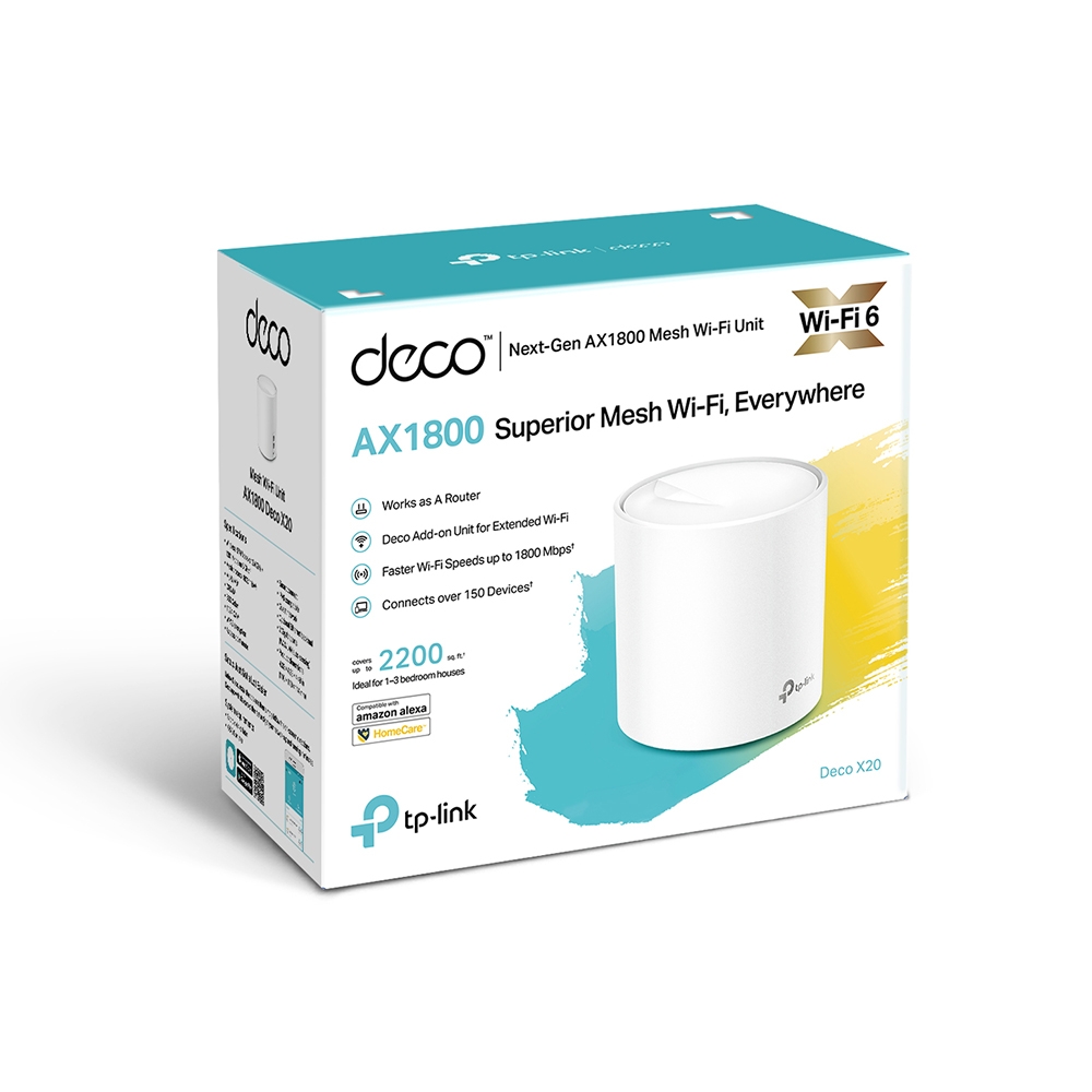 Imagen de TP-LINK ROUTER DECO X20 AX1800 (PACK-1)