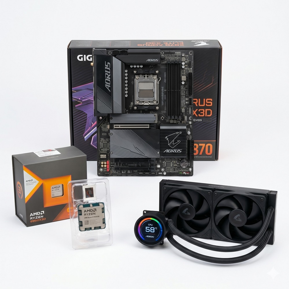 Imagen de KIT COMBO 9 9950 X3D - X870E X3D - 240 WATER GAMING