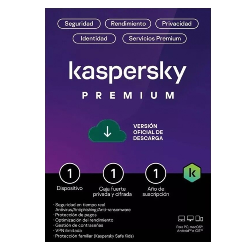 Kaspersky Premium + Customer Support LatAm 1 Dvc  1 Account KPM 1Y Bs DnP