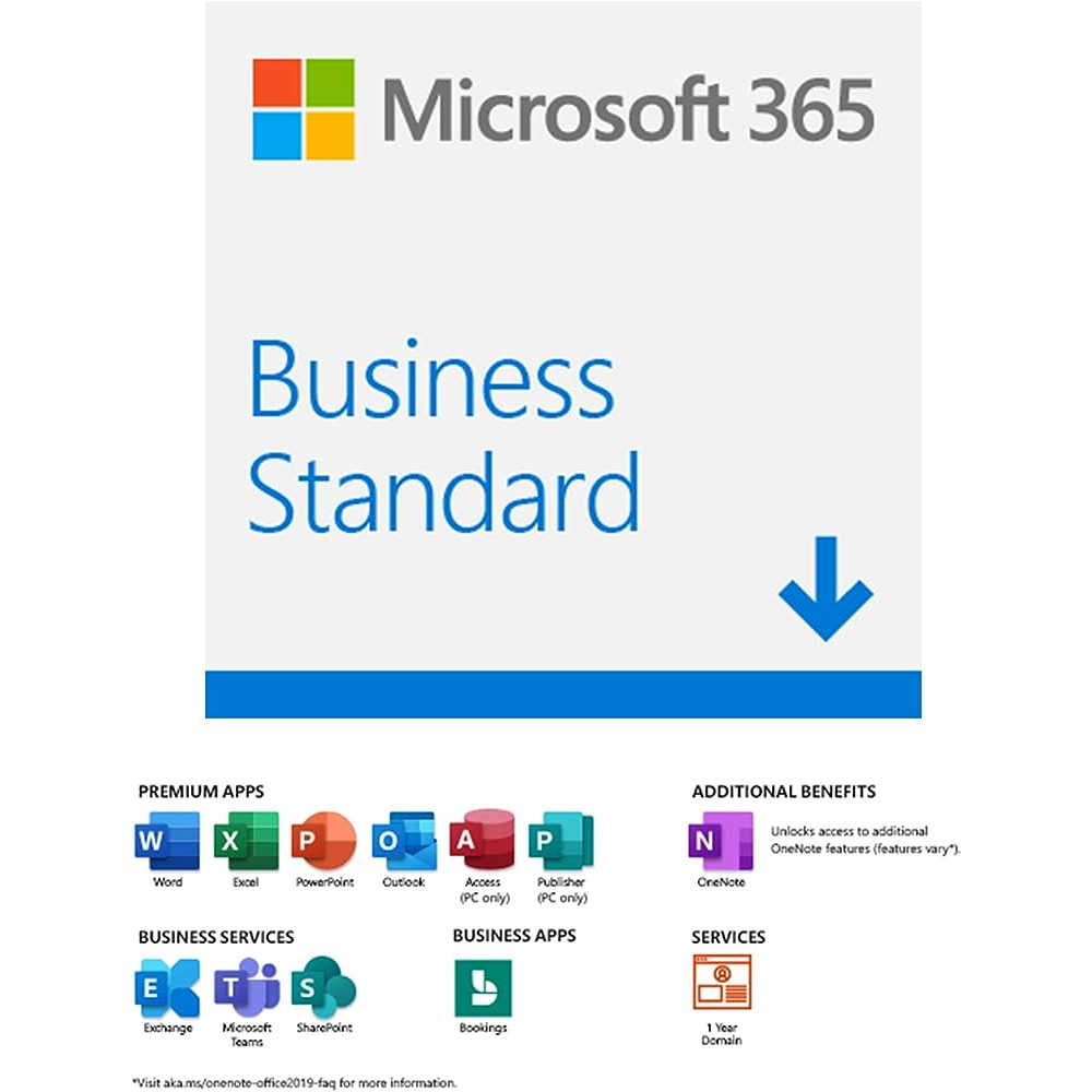 Imagen de Microsoft 365 Business Standard - Licencia de suscripción (1 año) - 1 usuario (5 dispositivos) - ESD KLQ-00219