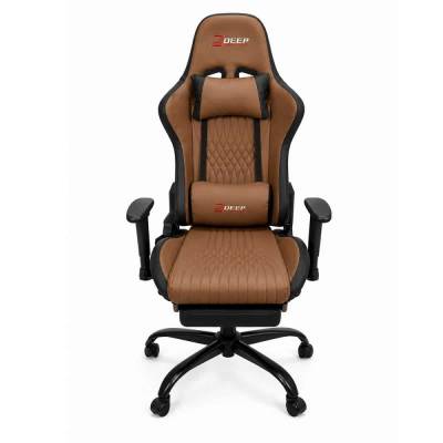 SILLA ERGONOMICA C/APOYA PIES MARRON