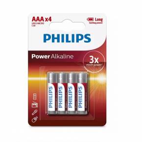 PHILIPS PILAS ALCALINA AAA X4 UNIDADES LR03P4B/97