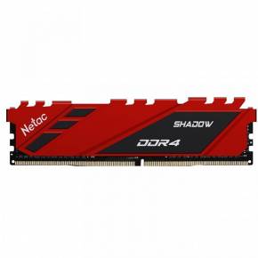 NETAC MEMORIA SHADOW DDR4 8GB 2666 RED NTSDD4P26SP-08R