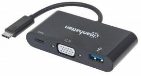 MANHATTAN CONVERSOR USB A VGA/USB3.0/USB-C