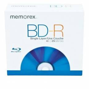 MEMOREX BLU RAY BD-R 4X 25GB/GO EN CAJA