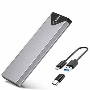 SSK ADAPTADOR DE ALUMINIO USB A USB-C / M.2 (SATA)