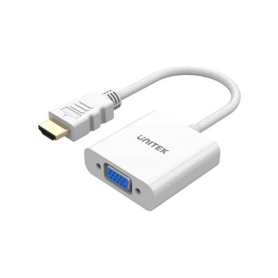 UNITEK ADAPTADOR HDMI A VGA WHITE Y-6333C01