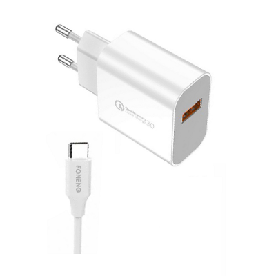 FONENG CARGADOR C/CABLE EU46 USB-C A USB 3.0