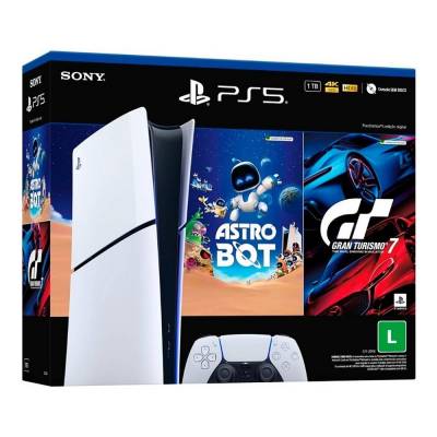 Imagen de SONY CONSOLA PS5 GT7 DIGITAL CON 2 JUEGOS (Astro Bot + Gran Turismo 7)