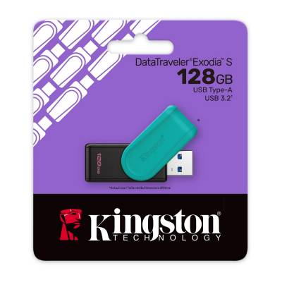 KINGSTON PENDRIVE EXODIA S 3.2 BLACK TURQUESA DTXS/128GB