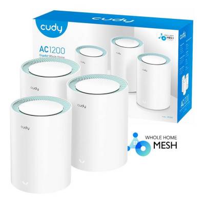 CUDY MESH M1300 AC1200 2 PUERTOS GIGABIT 3 PACK