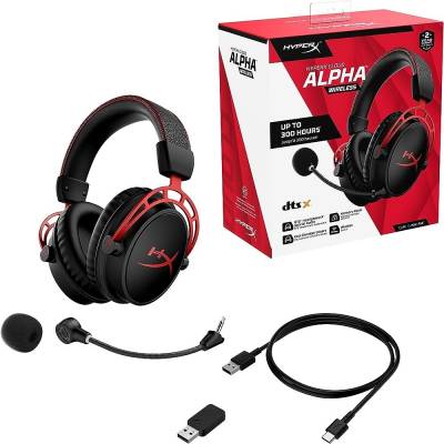 HYPERX VINCHA CLOUD ALPHA WIRELESS BK/RD