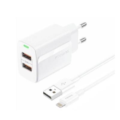 Imagen de FONEG CARGADOR IPHONE EU63 2.4A 2 USB