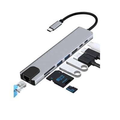 GENERICO HUB USB3.1 TYPE C HDMI USB2 USB3 8 IN 1