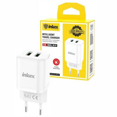 INKAX CARGADOR WHITE HC-02 2.4A