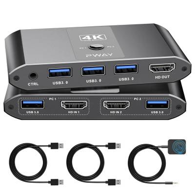 Imagen de GENERICO KVM SWITCH 4K 60HZ 2PC USB 3.0
