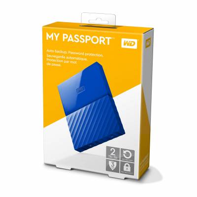 WESTERN DIGITAL DISCO EXTERNO USB MY PASSPORT 2TB BLUE