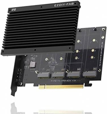 EZDIY-FAB QUAD M.2 PCIe 4.0/3.0 X16