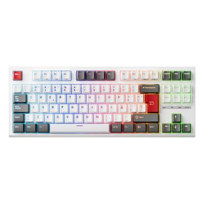 RK ROYAL TECLADO RKR87 WHITE BROWN SWITCH