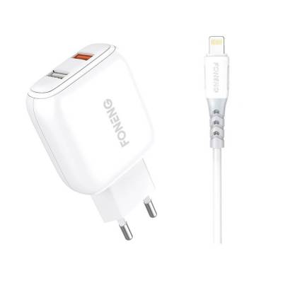 FONENG CARGADOR C/CABLE EU36 2 USB A LIGHTNING