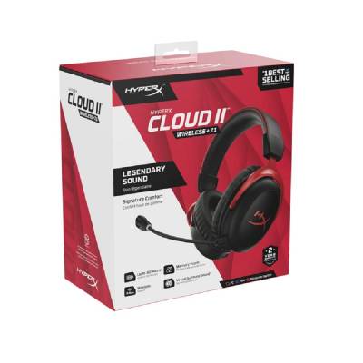 HYPERX VINCHA CLOUD II WIRELESS BK/RD 4P5K4AA