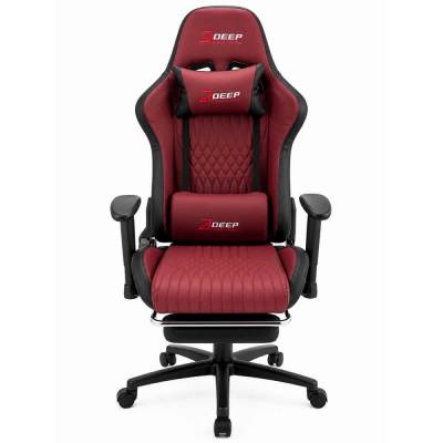 SILLA ERGONOMICA C/APOYA PIES ROJA