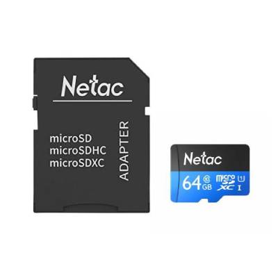 NETAC MEMORIA MICRO SD 64GB P500 U1/C10 C/ADAP NT02P500STN-0