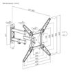 Imagen de SOPORTE BRATECK LPA68-443 PARA TV 23" A 55" ARTICULADO VESA 400X400 30KG